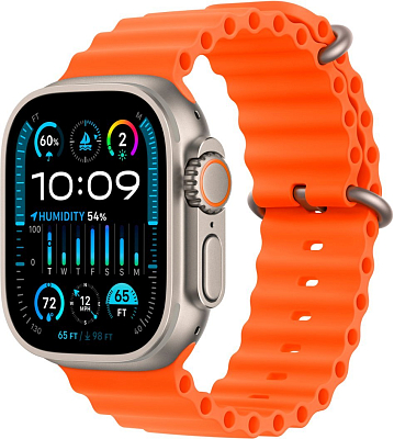 Apple Watch Ultra 2 49мм Natural Titan Ocean Band Orange